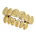 thumbnail image 3 of 18K Hip Hop Dientes Grill Top & Bottom Grill Set Grill Boca Dientes Dorado SM SunniMix Dientes de parrilla de hip hop, 3 of 8