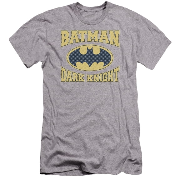Batman Dark Knight Jersey Premium Canvas T-Shirt Adult Slim Fit 30/1 Athletic Heather