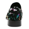 thumbnail image 5 of Santimon Men Genuine Leather Dress Shoes Printed Patent Oxford Shoes Feather Silver 5.5 US, 5 of 7
