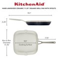 thumbnail image 2 of KitchenAid Hard Anodized 11.25 Inch Ceramic Nonstick Grill Pan, Oven Safe to 500°F, Matte Black, 2 of 4