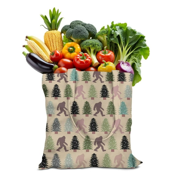Fourre-tout en Toile pour Camping en Milieu Sauvage – Sac Réutilisable Bigfoot Footprint pour le Plein Air, la Randonnée et les Passionnés de Créatures