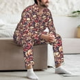 thumbnail image 7 of Cauagu Skull rock record artist Print Men's Long-Sleeve Pajama Set,Soft Button-Front 2Pjs for Men Long Sleeve Men’s Sleepwear-Large, 7 of 7