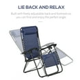 thumbnail image 4 of Outsunny Ensemble de Chaise Longue Zéro Gravité avec Table d'Appoint, Chaise Longue de Patio, Porte-Gobelets et Appuie-Tête Réglable, Bleu, 4 of 9