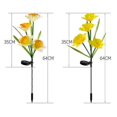 thumbnail image 2 of String Lights 2 Pack Solar Daffodil Lights Decorative Path Lights for Backyard Path Walkway Lawn White, 2 of 4