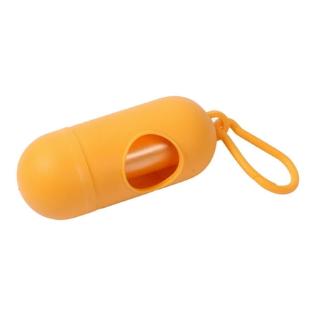 Summer Saving! SHENGXINYPoop Trash Can Outside 1.69x1.69x4.45in Pet Waste Bag Carrier Poop Bags for Dogs Storage Box Garbage Bags Not Included Orange