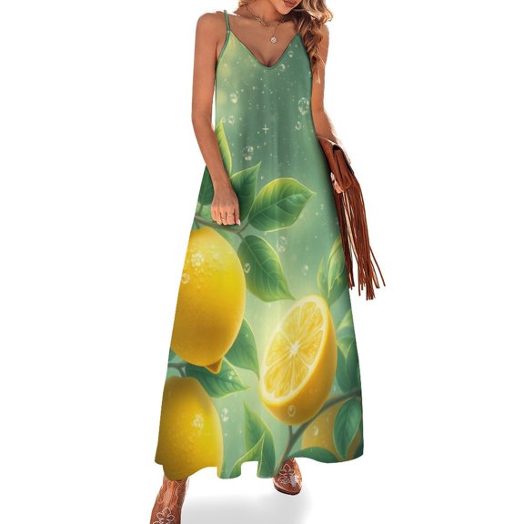 Lemon 2025 Dress Women Outfit Festival Woman Summer Women for Sensual Sleeveless