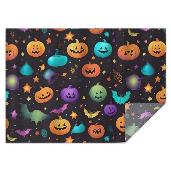 Whimsical Halloween Pattern Rectangle Tablecloth 60"x84",Waterproof Polyester Rectangle Table Cloth, Wipeable Spillproof Polyester Tablecloth for Dining, Camping, Indoor and Outdoor