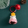 thumbnail image 1 of Handmade Wool Crochet Christmas Tree Keychain Ornament Multicolor Festive Decoration, 1 of 9
