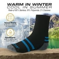 thumbnail image 3 of 6 Pairs Athletic Running Socks for Men & Women&nbsp; Moisture-Wicking No-Show Performance Ankle Socks, Padded, Compression, Cushioned, and Breathable Grey/Black Small, 3 of 3