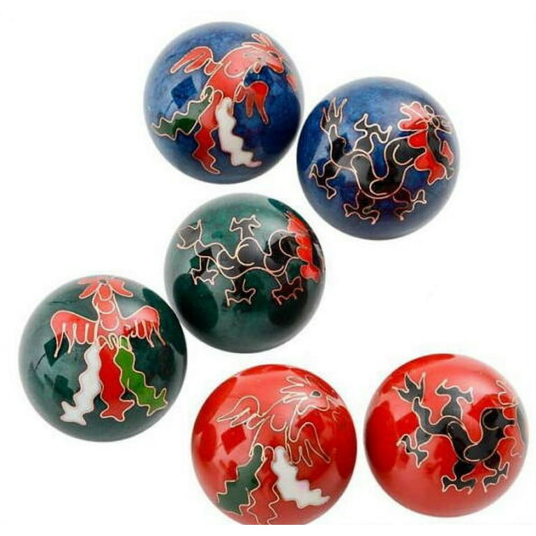 JapanBargain, Set of 2 Chinese Baoding Balls Hand Exercise Therapy Balls  Stress Reliefe Balls