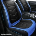 thumbnail image 4 of FANOTEK CX-5 Black Blue, Pu Leather, Anti-Slip, Front Rear Seat Covers, 5 Pieces, 4 of 14