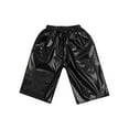 thumbnail image 4 of Haitryli Girls Metallic Shorts Jazz Street Dance Shorts Shiny Dance Hot Short School Stage Show Black 170, 4 of 6