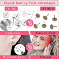 thumbnail image 5 of Earring Posts And Backs, 1650pcs Stainless Steel Earring Making Kit Earring Posts Studs, Earring Backs, Jump Rings, 5 of 5