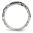 thumbnail image 2 of Sterling Silver Rhodium Plated Back & White Diamond Ring Size 8, 2 of 3