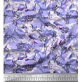 thumbnail image 1 of Soimoi Rayon Crepe Fabric Animals Brush Stroke Decor Fabric Printed Yard 46 Inch Wide, 1 of 3