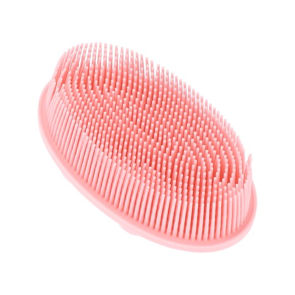 Unique Bargains 1 Pc Bath Brush Back Scrubber for Bathroom for Shower 4.72"x2.76"x1.34" Pink