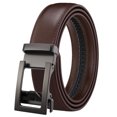 thumbnail image 1 of Cinturón de cuero para hombre con hebilla hueca de 3,1 cm, cinturón con hebilla automática, sencillo, de dos capas, de piel de vaca, de comercio exterior, 1 of 6