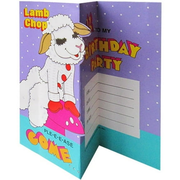 Lamb Chop Vintage 1993 Invitations w/ Envelopes (8ct)