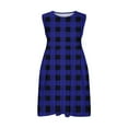 thumbnail image 5 of Sleeveless Dresses for Teens Girls with Pockets Size 3-14 Tweens Juniors Cute Plaid Printed Crewneck Comfort Pullover Vacation Midi Dress, 5 of 5