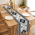 thumbnail image 3 of Black Beige Boho Table Runner - 90 Inch Long, Kitchen Dining Table Runner Dresser Scarves, Vintage Ethnic Tribal Southwestern Farmhouse Decor for Coffee Tables Wedding Party Banquet, 3 of 8