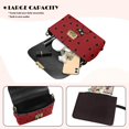 thumbnail image 5 of SCRAWLGOD Ladybug Heart Print Red Black Small Crossbody Bags for Women Trendy, Pu Leather Lightweight Cell Phone Crossbody Wallet Purses with Detachable Chain, 5 of 7