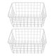 thumbnail image 2 of Wire Storage Baskets, Farmhouse Metal Wire Basket Freezer Storage Organizer Bins With Handles(whit, 2 of 5