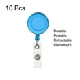 thumbnail image 3 of Uxcell Retractable Round Badge Holder Reel with Clip and Strap Clear Sky Blue 10 Pack, 3 of 5