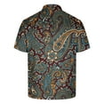 thumbnail image 4 of TMOYZQ Men's Shirts Classic Short Sleeve Lightweight Button T-Shirt Bohemia Print Slim Fit Basic Designed Shirt Tops Fashion Casual Golf Tee Tops, 4 of 5