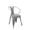 Natural, variant on Natural Gray Metal Chair with Arm (Set of 4)