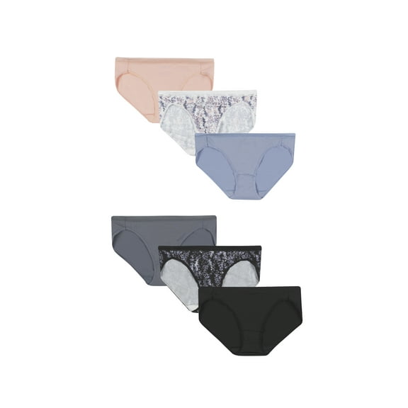Hanes Women's Signature Breathe Microfiber Bikini Panties, 6 Pack