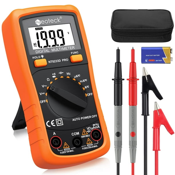 Multímetro digital Neoteck 8233D PRO (tensión AC/DC)