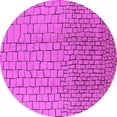 thumbnail image 1 of Ahgly Company Indoor Round Solid Pink Modern Area Rugs, 8' Round, 1 of 4