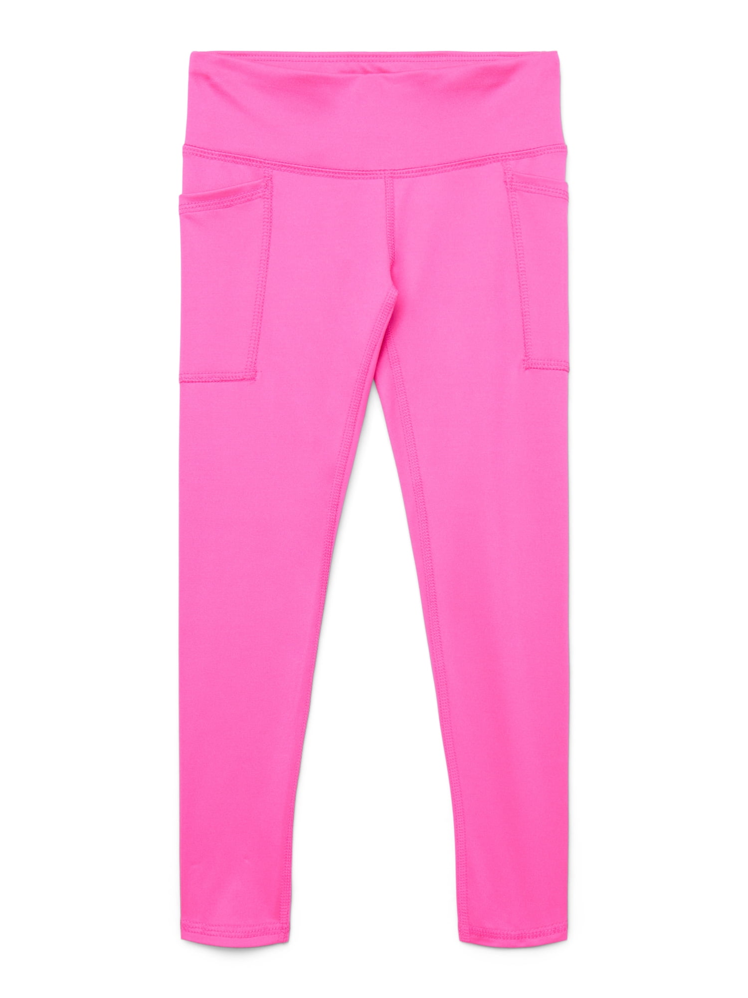 Athletic Works Girls Active Core Leggings with UPF 30, 2-Pack, Sizes 4-18 & Plus