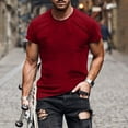 thumbnail image 2 of JINMGG Mens shirts short sleeve Classic Slim Shirt Casual Double Pocket Sports Bottom T-Shirts Top Tees Blouses, 2 of 6