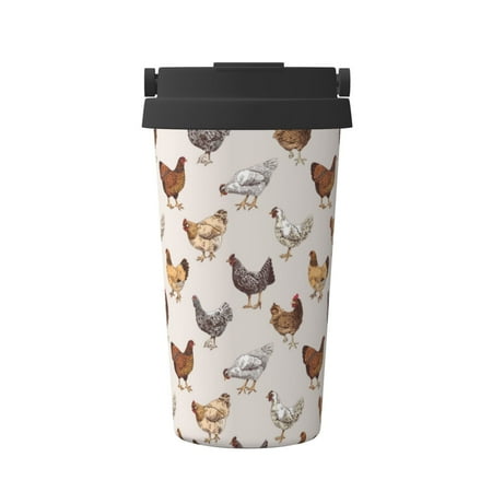 

Junzan Various Chicken for Stainless Steel Vacuum Insulated Tumbler - Reusable Insulated Cold Brew Iced Coffee Cup Thermos -Gifts for Women Men Him Her