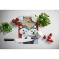 thumbnail image 2 of Bichon Frise Santa Christmas Glass Cutting Board Large, 2 of 2