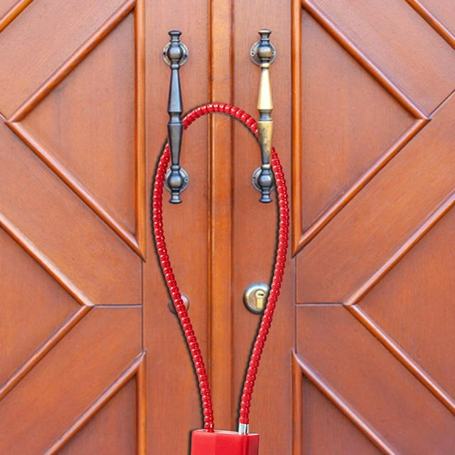 3 Digit Combination Lock Weatherproof with 2 Keys Outdoor Indoor Rust Cable Red