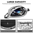 thumbnail image 4 of Fanny Pack Black Halloween Spider Webs Waist Pack Bag,Running Cross Bag,Waterproof Large Fanny Packs for Women Men for Travel Running Hiking Cycling, 4 of 6