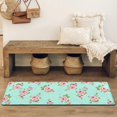 thumbnail image 4 of Pioneer Flower Floral Print Pattern Bathroom Rugs Mat, Non Slip Microfiber Bathroom Rug with Rubber Backing, Soft Mats for Bathroom Floor Tub Shower, 17"x47", 4 of 5
