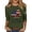 Army Green, variant on Women's T-Shirts America 250 Patriotic Flag Graphic Crew Neck 3/4 Sleeve Anniversary Top