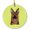 Lime Green, variant on Checkerboard Lime Green German Shepherd Ceramic Ornament