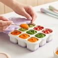 thumbnail image 4 of Tong Silicone Tray With Lid Shaped 9 Grid For DIY Fruit Ice Cubes Easy Demold Compact Design, 4 of 5