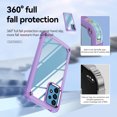 thumbnail image 5 of Feishell Fit for Samsung Galaxy A52 5G Clear Case,Support Wireless Charging,Fall Protection Back PC Transparent TPU Frame Plating Button Lightweight Slim Phone Case,Purple, 5 of 9