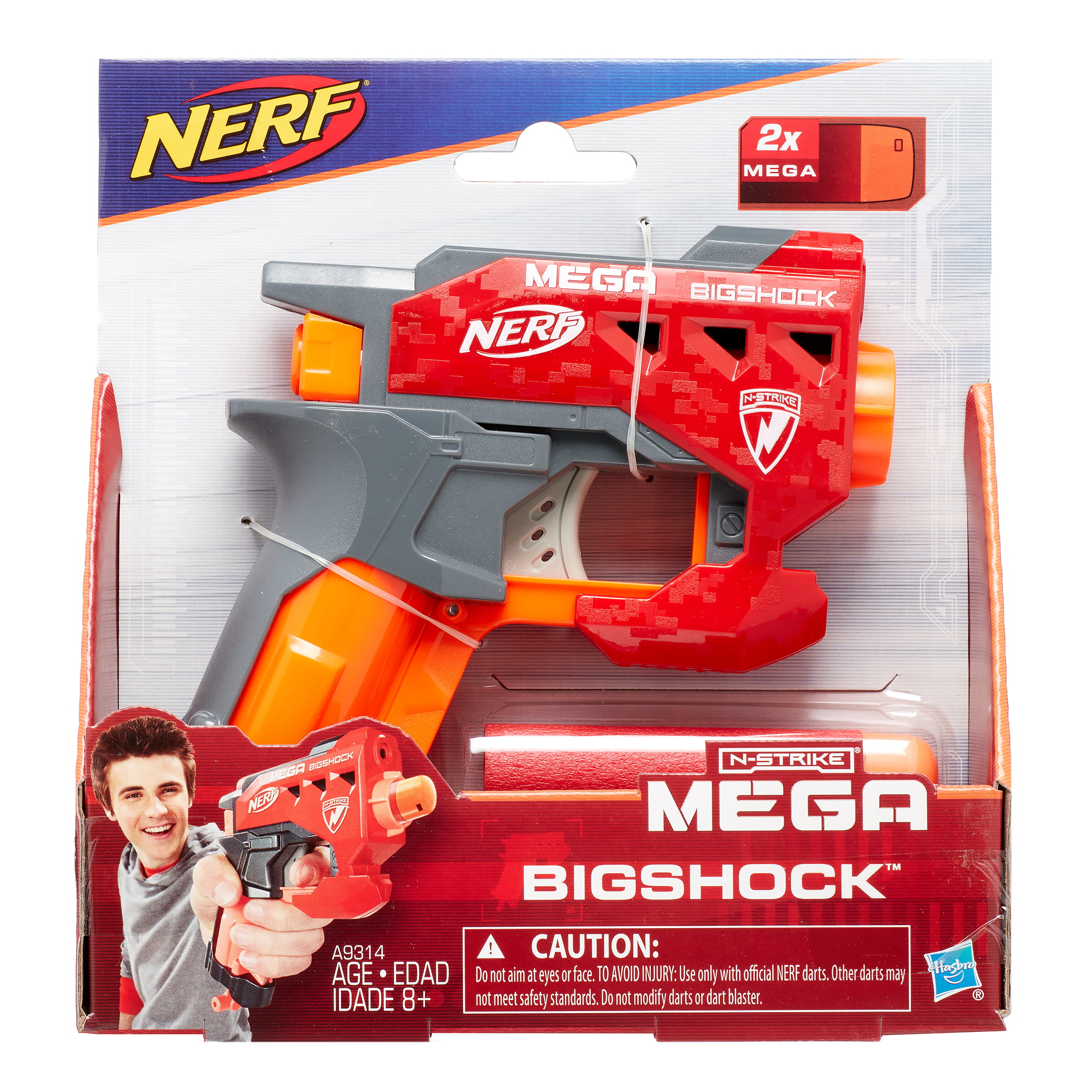 Nerf N-Strike Mega BigShock Blaster, Includes Official Nerf Mega Whistler Darts - Walmart.com