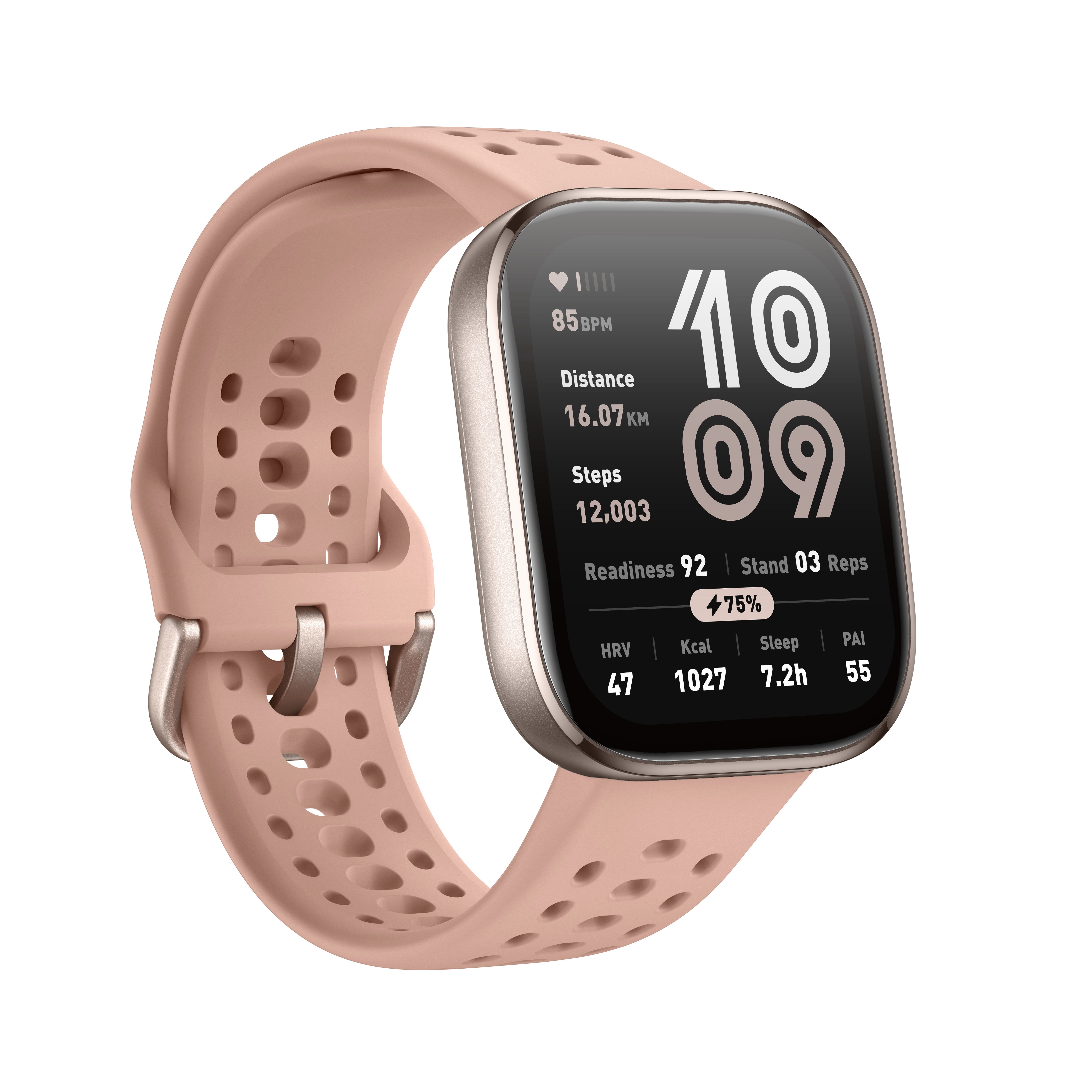 Amazfit Bip 6 Smart Watch 46mm, 14 Day Battery, 1.97" AMOLED Display, GPS & Free Maps, AI, Bluetooth Call & Text, w/Health, Fitness & Sleep Tracker, 140+ Workout Modes, Water-Resistance, Blush