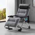 thumbnail image 3 of NAIZEA Outdoor Zero Gravity Chair Camping Recliner Lawn Recliner, Reclining Patio Lounger Chair, Folding Portable Chaise with Detachable Soft Cushion, Cup Holder, Headrest, 3 of 12