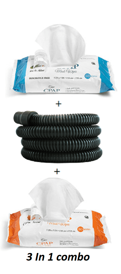 3B Medical 3 in 1 Combo Pack, Citrus Wipes + Aloe Wipes + Hose