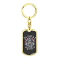 thumbnail image 4 of Samurai Fearless Keychain Dog Tag Stainless Steel or 18k Gold, 4 of 16