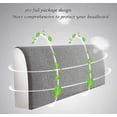 thumbnail image 5 of (Titanium coffee-120cm)Single Bed Headboard Cover,Solid Color Elastic Protection Bed Headboard Cover Used For Bedroom Decoration Light Gre, 5 of 5