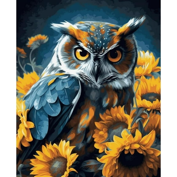 Paint by Numbers for Adults -Owl (2) - Acrylic Easy Paint by Numbers for Adults Beginner DIY Painting by Numbers for Gift Home Wall Decor 16”W x 20”L-